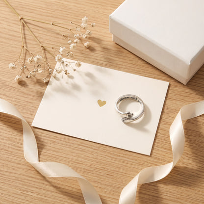 Hug ring with keepsake card