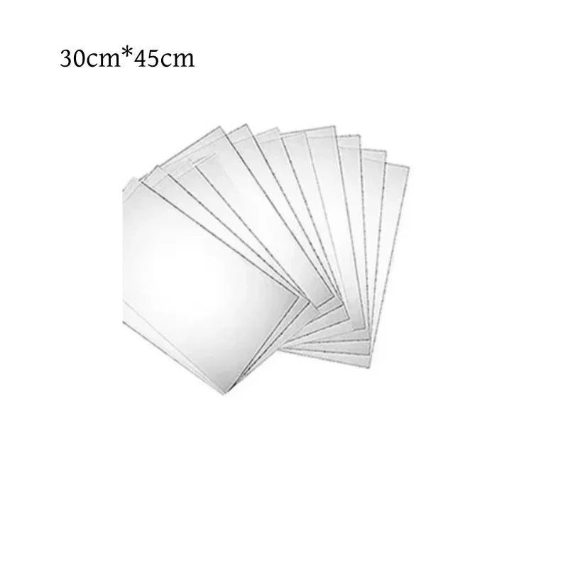 Pack of clear 12 by 18 inch scratch guard sheets
