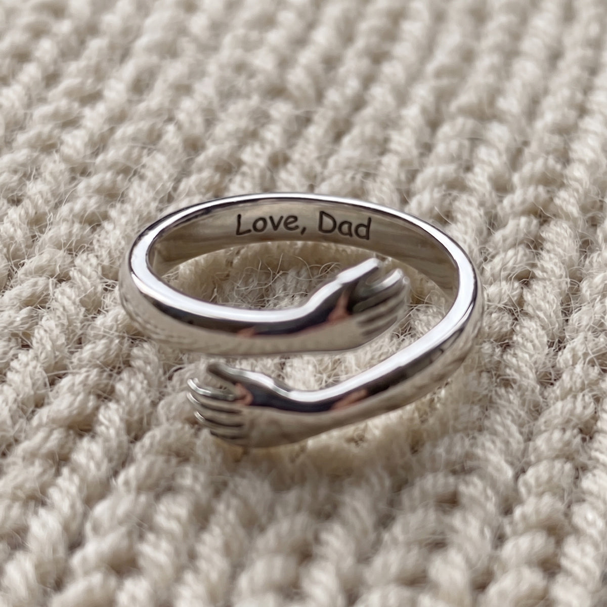 Love, Dad engraving inside the band