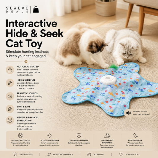 SEREVE Interactive Hide & Seek Cat Toy