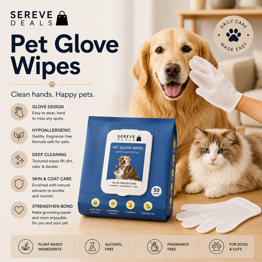 SEREVE Pet Glove Wipes